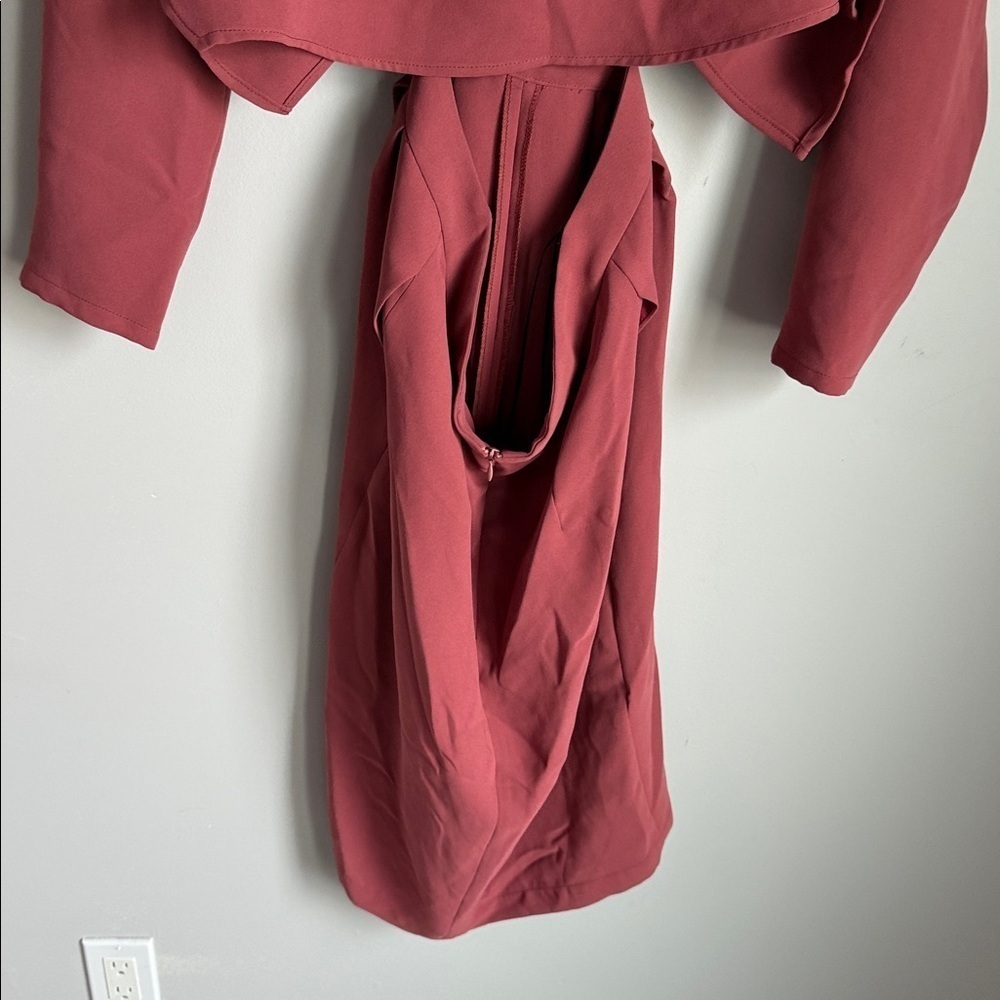 RACHEL COMEY PALOMA DRESS RUST 6 - Picture 7 of 12